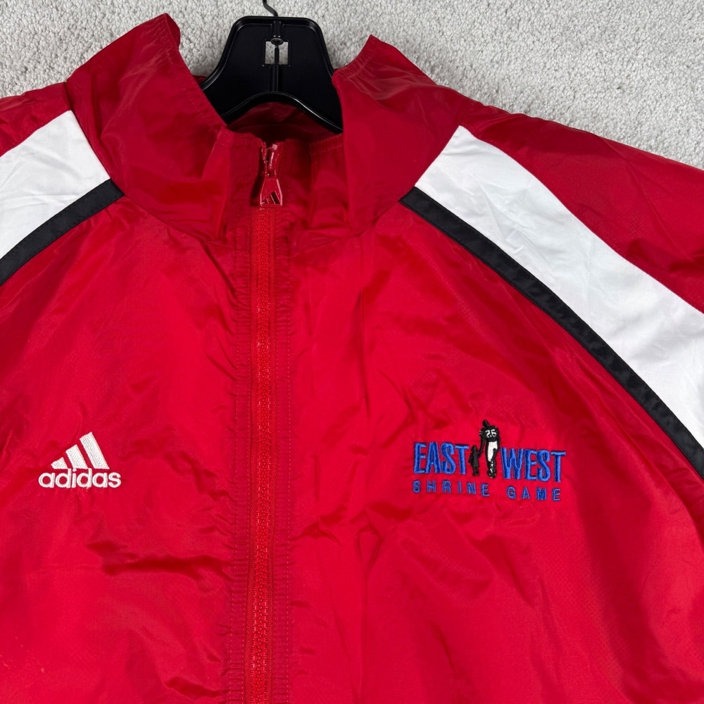 East-West Shrine Football Game Windbreaker Jacket Red Mens 3XL adidas Team XXXL